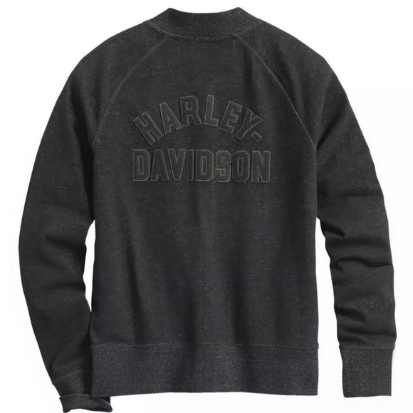 Harley-Davidson Sweaters - Harley-Davidson Zip-Front Cardigan Sweater, Black